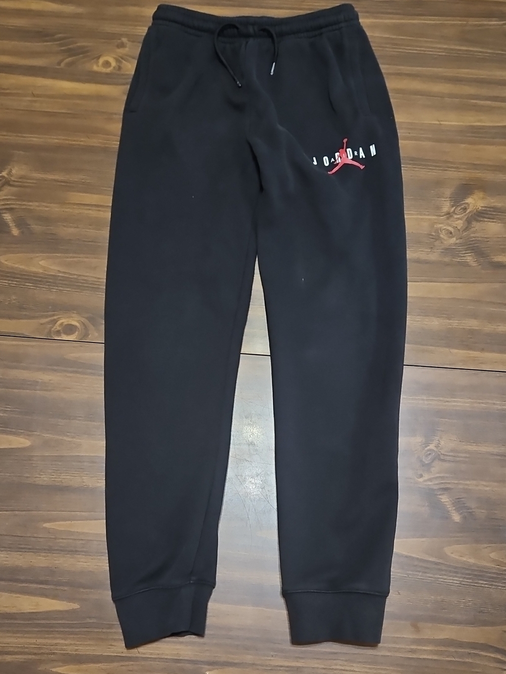 Jordan Black Sweatpants with Red Jumpman Accent